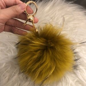 bag charm real fur